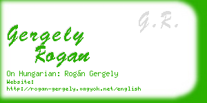 gergely rogan business card